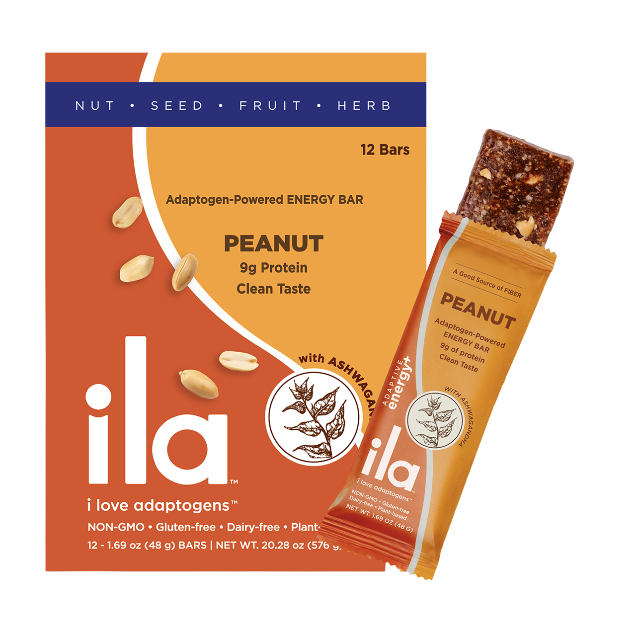 ILA Peanut 12-count Daily Adaptogen Ritual concept